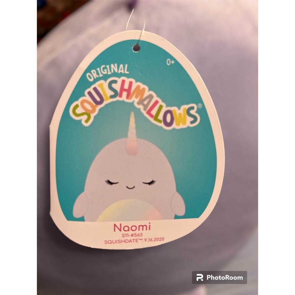 Squishmallow Naomi the Narwhal 11" Plush New With Tag Kellytoy - Picture 4 of 7